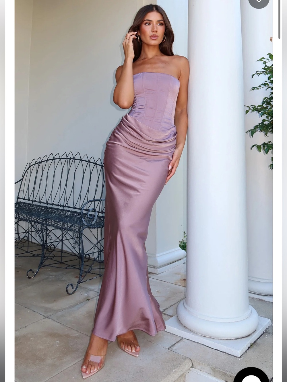 NWT White Fox Love This Feeling Mocha Maxi Dress